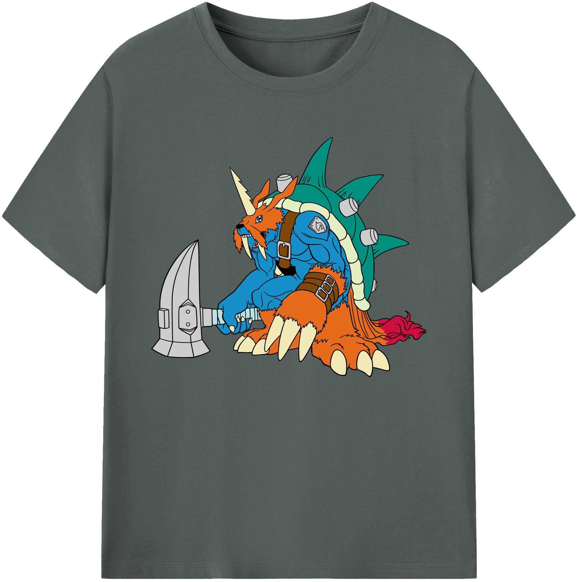 （画像用） Digimon デジタルモンスター/デジモン 綿100％ メンズ半袖Tシャツ｜肌触りやわらか＆通気性